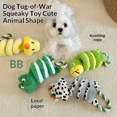 Puppy Toy Tug-of-War Plush Crinkle Paper Chew-Resistant Pulling Game