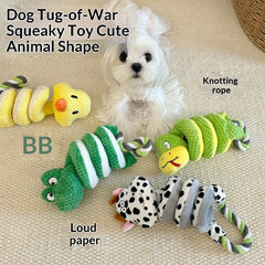 Puppy Toy Tug-of-War Plush Crinkle Paper Chew-Resistant Pulling Game