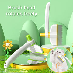 Self Cleaning Cat Dog Comb Hair Removal Grooming Flea Brush
