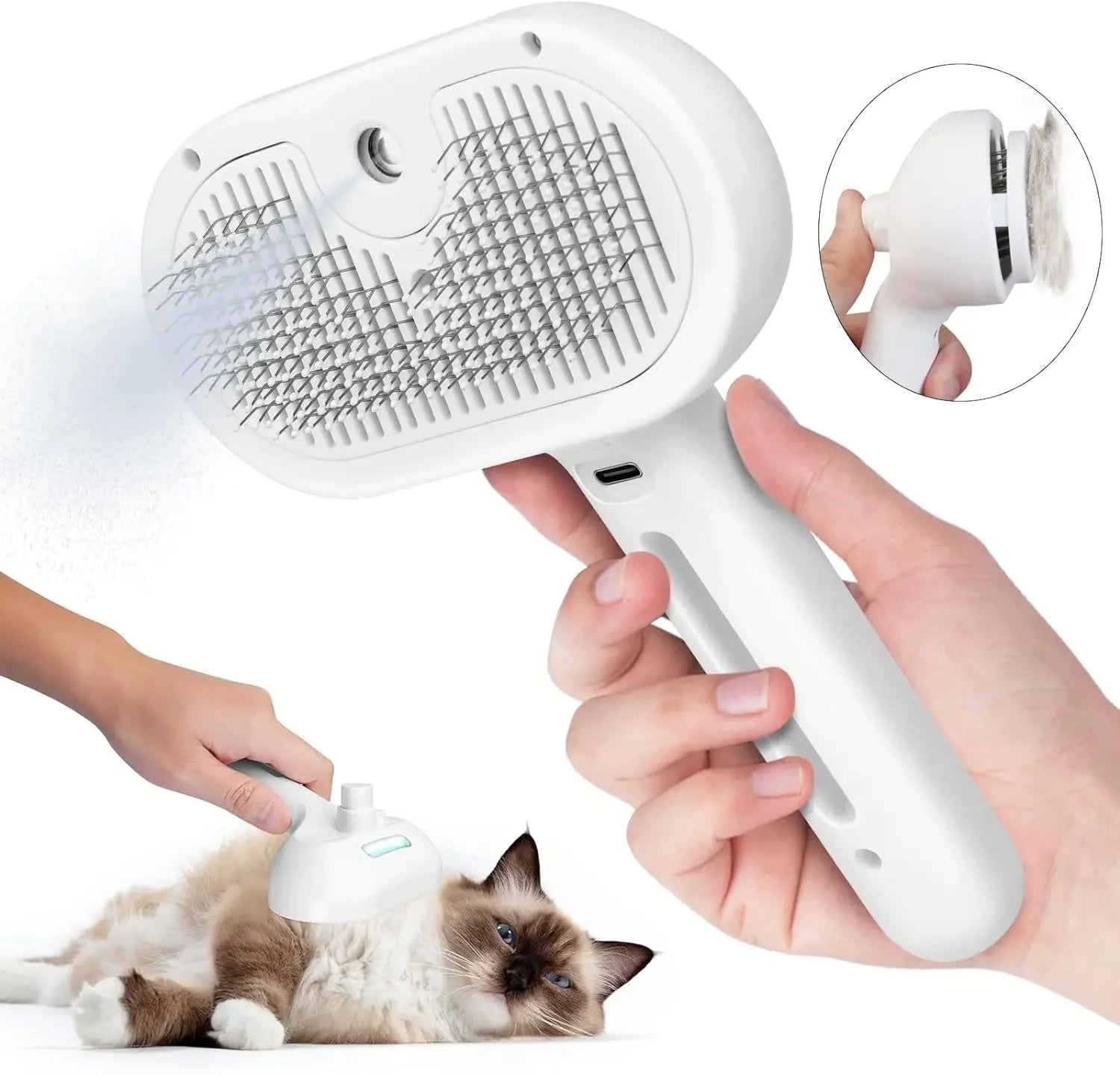 Pet Spray Hair Comb Water Mist Grooming Dematting Cleaning Brush