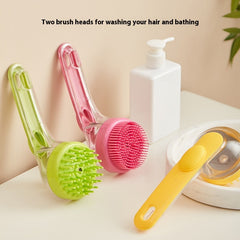 Pet Bath Brush Long Handle Dog Cat Grooming Cleaning Comb