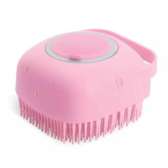 2 in 1 Pet Bath Brush Silicone Massage Comb Shampoo Dispenser