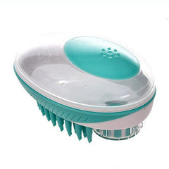 2 in 1 Pet Bath Brush Silicone Massage Comb Shampoo Dispenser