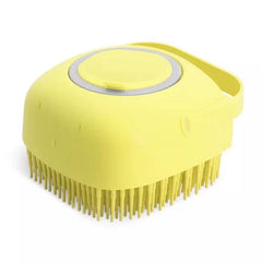 2 in 1 Pet Bath Brush Silicone Massage Comb Shampoo Dispenser