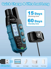 Remote Dog Training Collar for 2 Dogs, 3300ft Waterproof Rechargeable