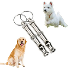 Dog Training Whistle Silent Sound Adjustable Outdoor Survival Sport Silver