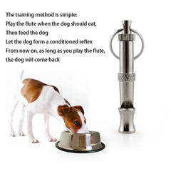 Dog Training Whistle Silent Sound Adjustable Outdoor Survival Sport Silver