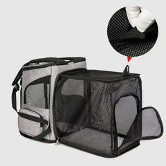 Pet Carrier Backpack Expandable for Cats Dogs Under 18 LB | Breathable Mesh Cat Backpack Carrier Bag | Foldable Dog Backpack