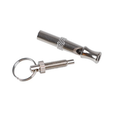 Dog Training Whistle Silent Sound Adjustable Outdoor Survival Sport Silver