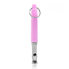 Dog Training Whistle Silent Sound Adjustable Outdoor Survival Sport Silver