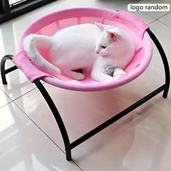 Cat Bed Stable Structure Detachable Excellent Breathability Easy Assembly Indoors Outdoors Free-Standing Sleeping Pet Hammock