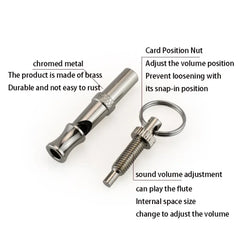 Dog Training Whistle Silent Sound Adjustable Outdoor Survival Sport Silver