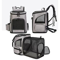 Pet Carrier Backpack Expandable for Cats Dogs Under 18 LB | Breathable Mesh Cat Backpack Carrier Bag | Foldable Dog Backpack