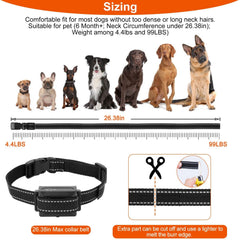 3280FT Waterproof Dog Training Collar Remote Beep Vibration Shock Features