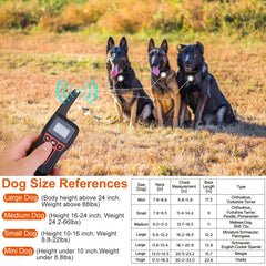 3280FT Waterproof Dog Training Collar Remote Beep Vibration Shock Features