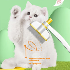 Self Cleaning Cat Dog Comb Hair Removal Grooming Flea Brush
