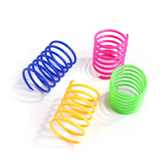 Colorful Cat Spring Toys Durable Coil Spiral Kitten Interactive Play