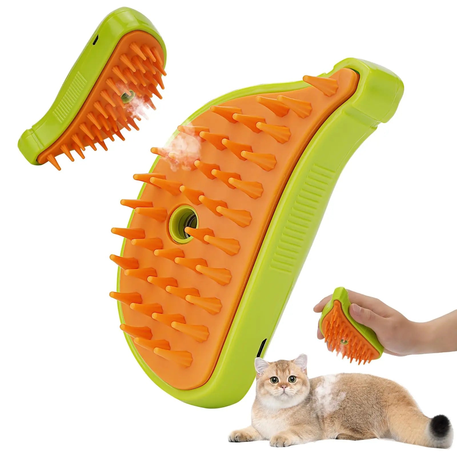 3 in 1 Pet Steam Brush Spray Massage Grooming Hair Removal