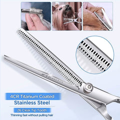 6-in-1 Professional Stainless Steel Safety Pet Grooming Scissors
