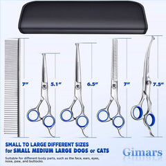 6-in-1 Professional Stainless Steel Safety Pet Grooming Scissors