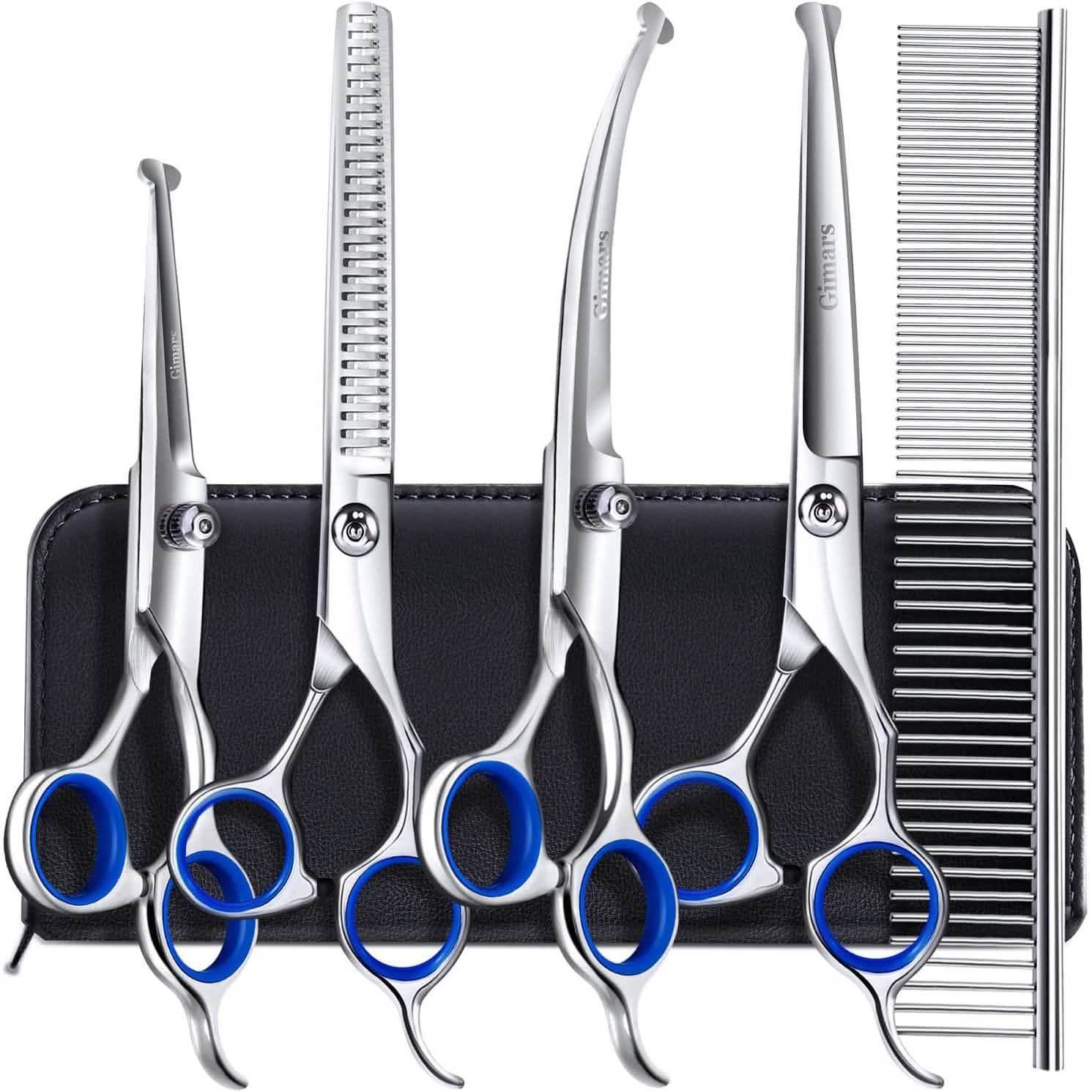 6-in-1 Professional Stainless Steel Safety Pet Grooming Scissors